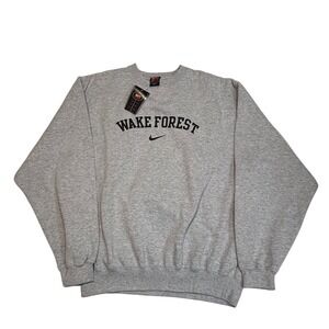 VTG Nike Team Mens Sweatshirt Sz Large Wake Forest Demon Deacons SAMPLE Y2K NWT